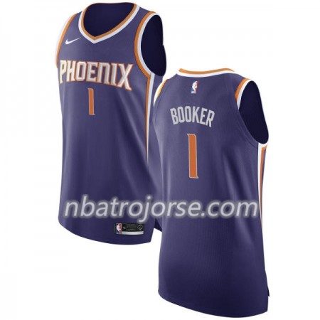 Män Phoenix Suns Tröja Devin Booker 1 Nike 2017-18 Lila Swingman